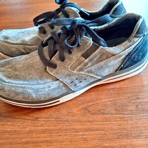 NWOT Skechers Black Wash Relaxed Fit Elected Fulton Oxford Shoes Size 11
